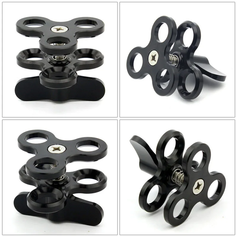 Takenoken Aluminum Alloy Diving Camera Bracket Triple Ball Clip Spring Flashlight Clamp Essential Accessories for Underwater - Image 3