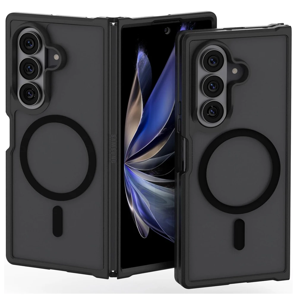 Magnetic Wireless Charging Case for Samsung Galaxy Z Fold 7 Translucent Mobile Phone Cases with Magnet Cover for Fold7 New