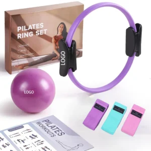Pilates Ring Circle Set Booty Bands Stretching Equipment Pilates Mini Exercise Ball for Legs Arms and Thighs Pack of 2
