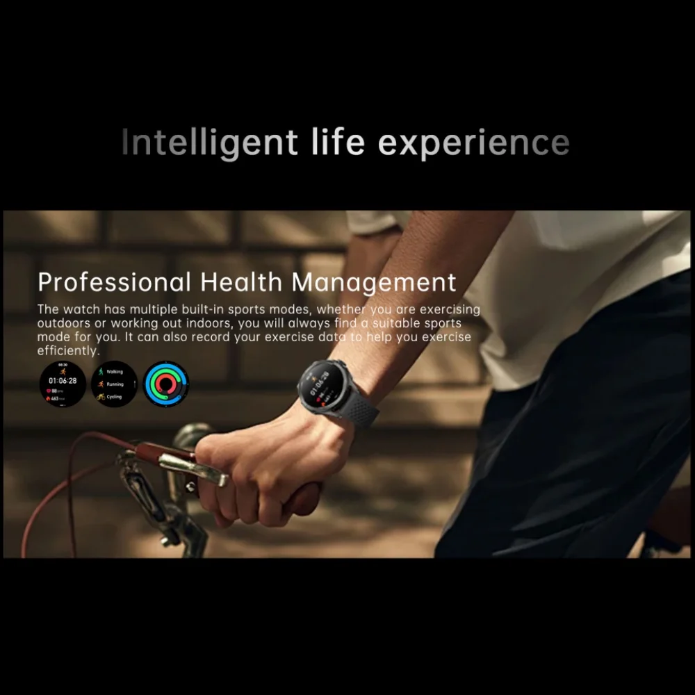 New Fashion SK44 Men's Smart Watch IP68 Waterproof Heart Rate Sleep Monitoring Multiple Sports Modes Smartwatch - Image 3