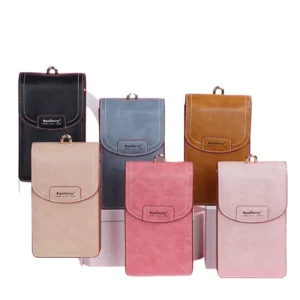 New Women's PU Wallet Fashionable and Versatile Large Capacity High-end Crossbody Mobile Phone Bag Portable Cover Pack of 5