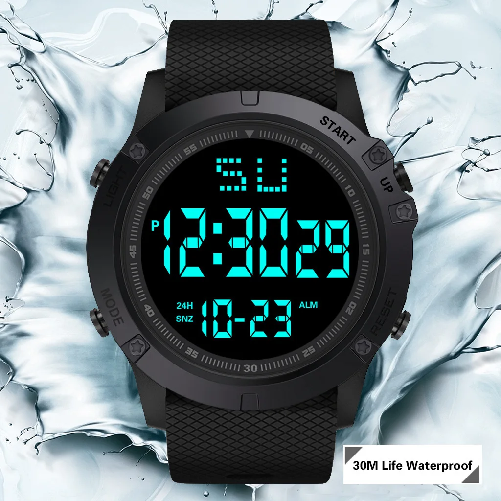 Cheap Price Men's Sport Digital Watch Stop Watch Luminous Water Resistant 3BAR Soft TPU Band Resin Back Light Alarm Electronic Pack of 20 - Image 4