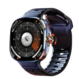 GSM Smartwatch Square AMOLED Display Silicone Band 2.4" Rotating Photo Heart Rate Blood Pressure NFC Access Control M99