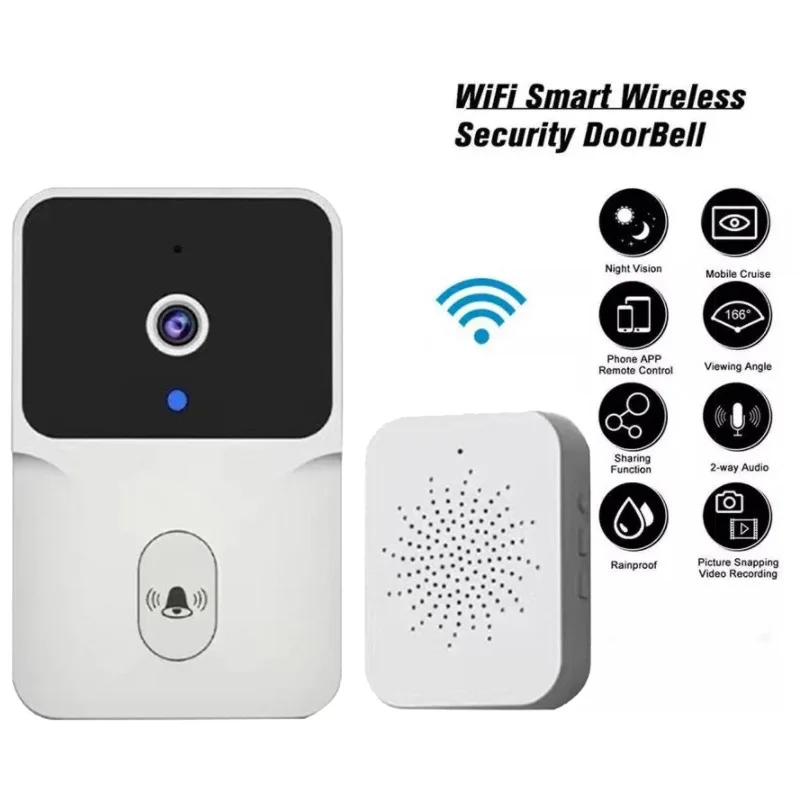 M6 Night Light Dual Way Intercom Camera Safty Door Bell Home Hotel Wifi Doorbell App Control Night Vision OEM Logo - Image 2
