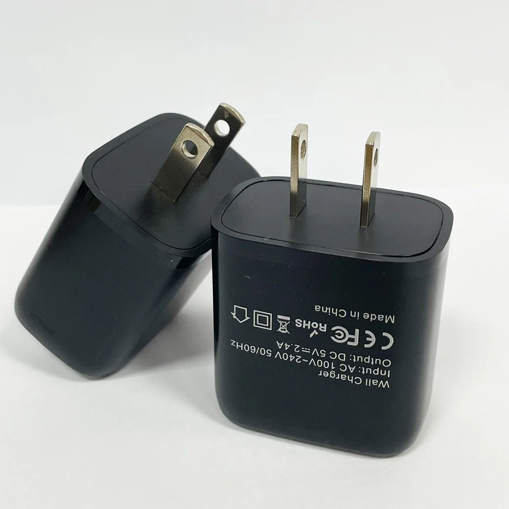 Retail Box Packing Cheap Price 12W Black US Plug Double USB Mobile Phone Charger with USB to 8 Pin Cable Set for IPad/AirPods Pack of 50 - Image 2