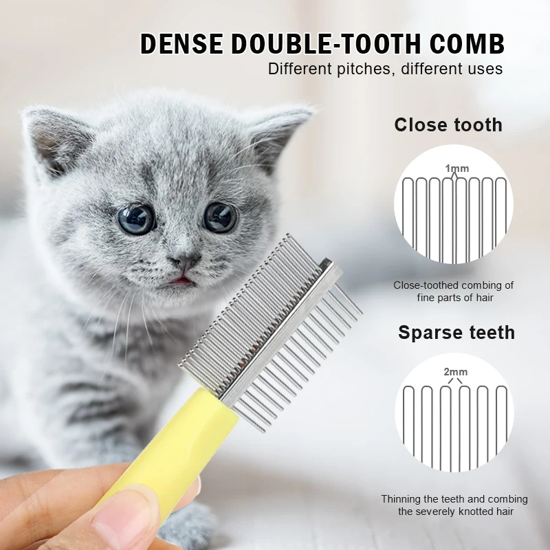 Factory Wholesale 3 in 1 Pet Products Pet Clean Tool Dog Pet Grooming Brush Kit Comb for Removing Tangles and Knots Pack of 10 - Image 4
