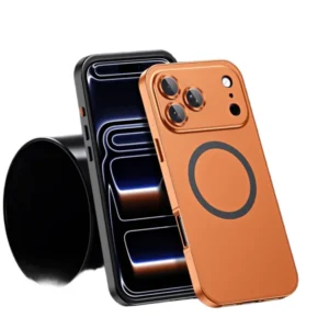 Hot Luxury Aluminum Metal Frame Magnetic Case With Glass Lens Film Shockproof PC Back Cover Business for iPhone 17 Pro Max Pack of 2