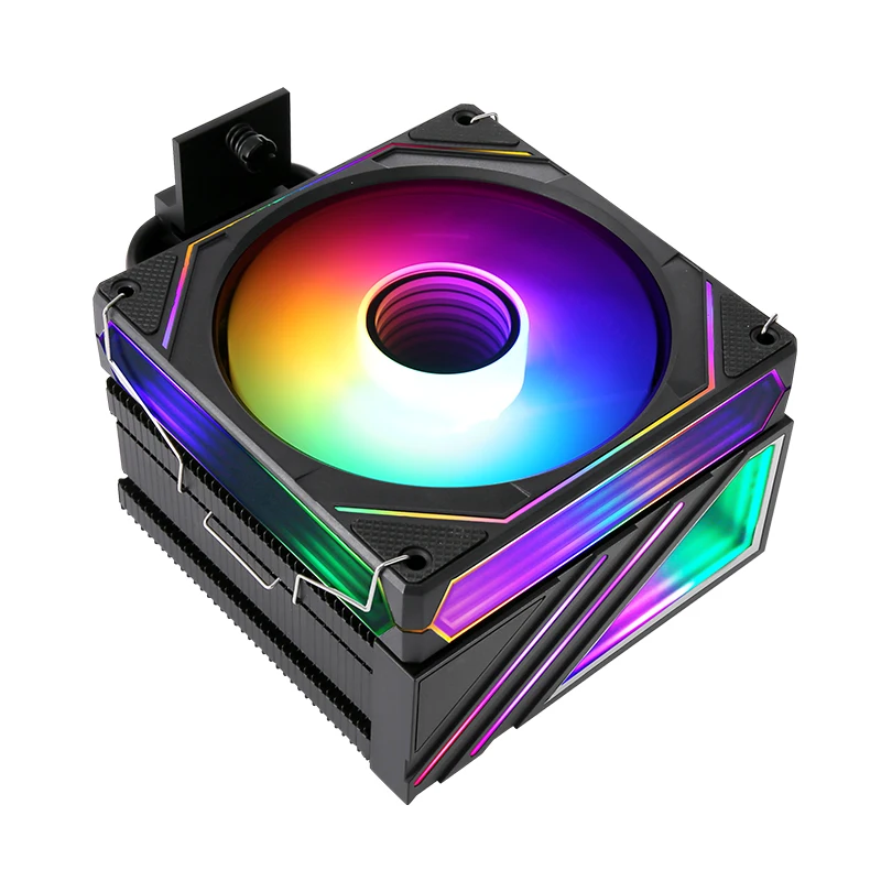 QiuzAim Desktop Computer 1150/2011 Silent ARGB CPU Fan AM4/B85 Prism 4 Heat Pipe X79/x99 Heat Sink 120mm Luminous PWM/1700/1366 - Image 4