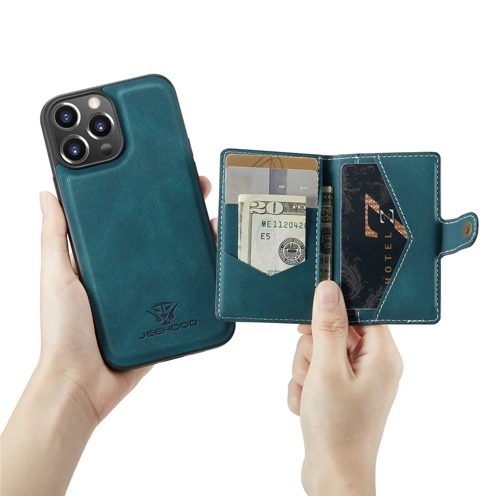 2 in 1 Detachable Magnetic Leather Case for iPhone SE Wallet Bag Card Holder Shockproof Phone Cover 13 for iPhone 12 - Image 3