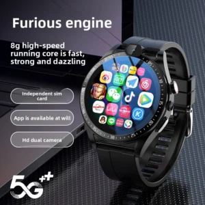 Best-selling Netcom 5G NFC HD Dual Heart Rate Blood Oxygen Smartphone Watch Bluetooth GPS Positioning Operating Memory 8G * 128G