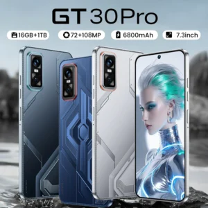 Global Version GT30 Pro Smartphone 7.3 Inch 16GB+1TB Android 15 Decacore CPU HD Face Dual Card Gaming Spanish Operating