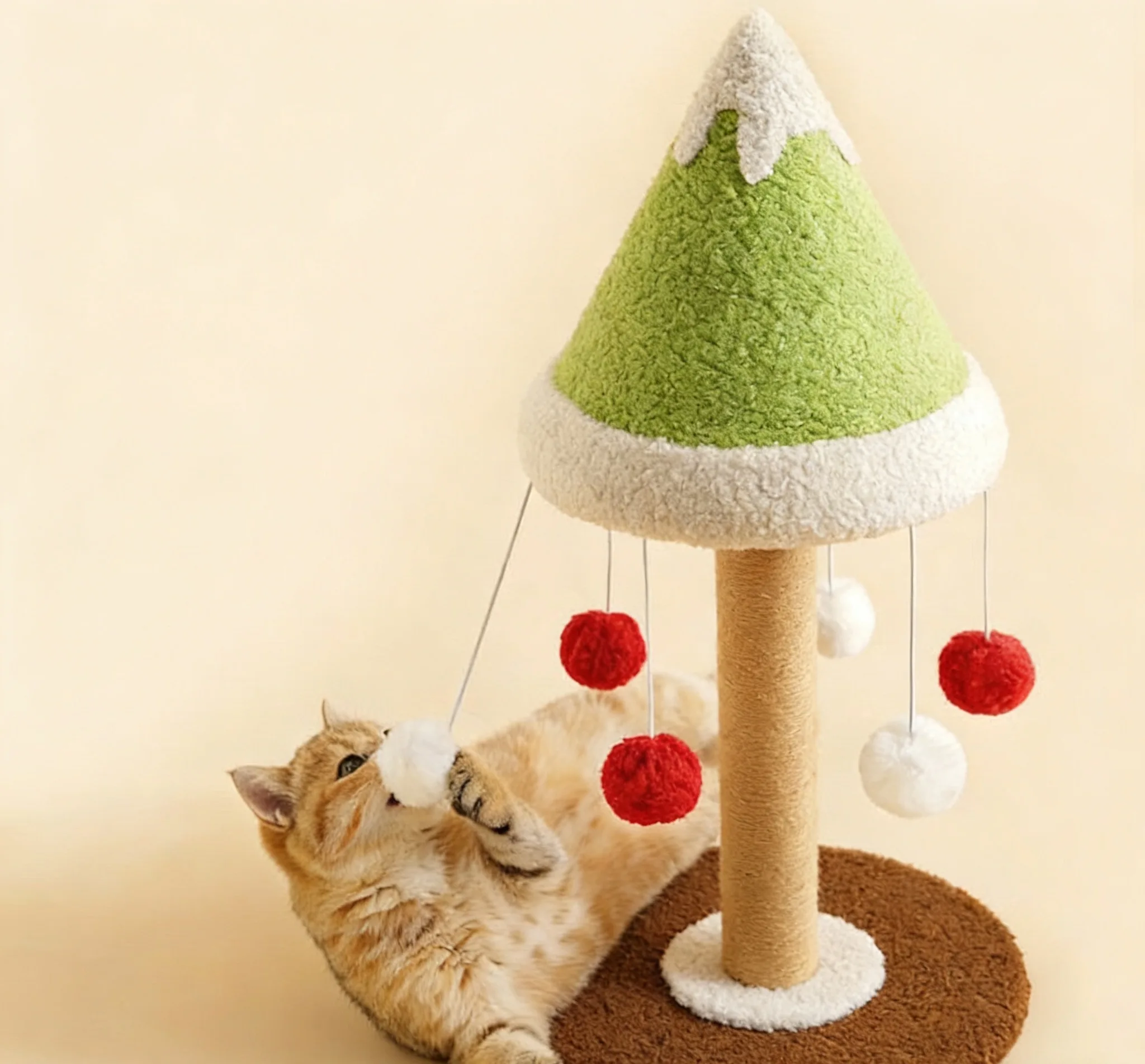 Cat Scratching Post Fun Christmas Tree Design New Luxury Fun Christmas Tree Gift Cat Scratching Post Sisal Wood Pack of 20 - Image 3
