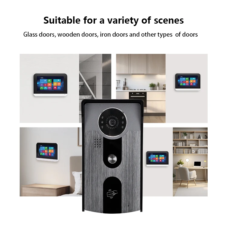 Intercom Doorbell Camera Wifi Enabled Home Multiple System Access Waterproof 7 Inch Wi-fi Motion Detection Video Door Phone - Image 3