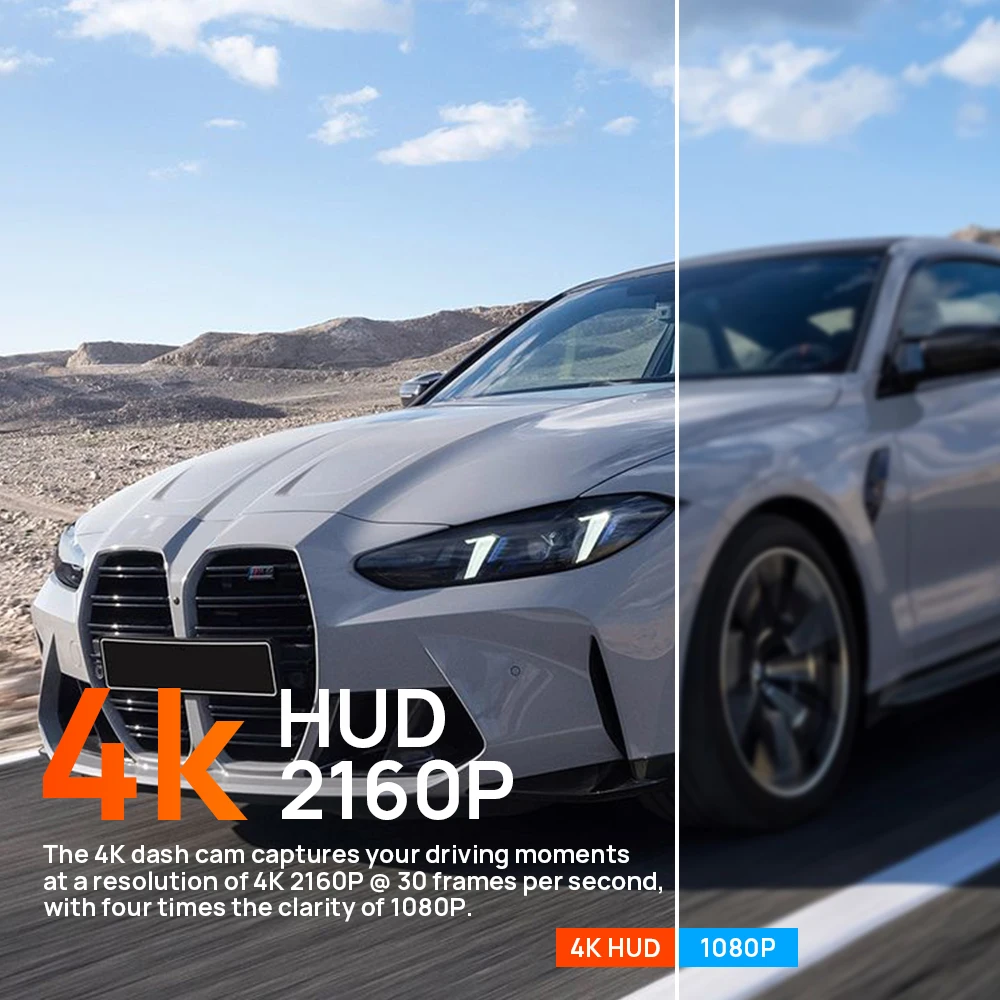 4K Video Recorder Dash Cam BMW F-Chassis 1/2/3/4/5/7 Series/X1-X7 2160P UHD Built-in WiFi App Control Night Vision Recording - Image 4