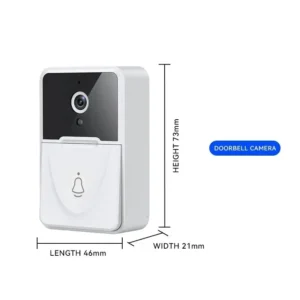 Tuya WiFi Video Doorbell OLED Smart Home HD Camera Outdoor Door Bell 2.4Ghz Wireless Rechargeable Battery Visual Doorbell Pack of 3