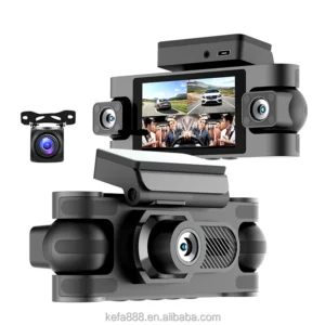 2025 3 Inch IPS Screen 4-lens DVR G-sensor Video Recorder Camera Black Car Dash Cam Monitor WiFi Support 4 Lens 1080P