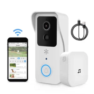 Tuya Smart Doorbell 1080P OLED Outdoor Video Doorbell Camera Waterproof Plastic WiFi App Control Home Security Front Door Pack of 2