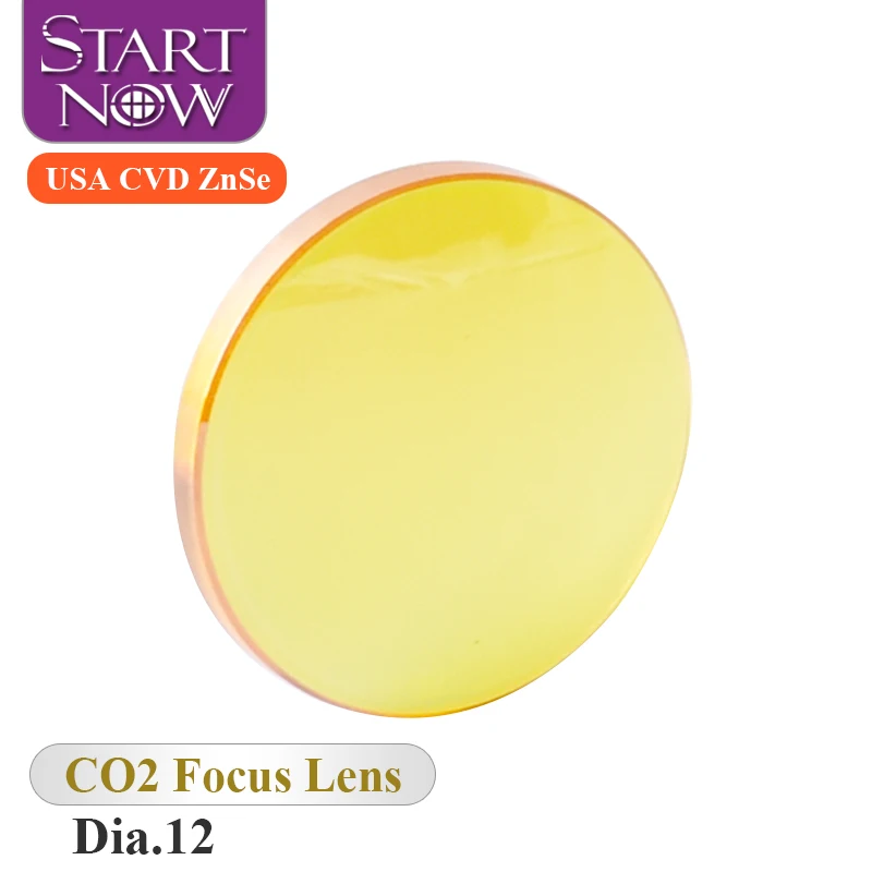 Startnow USA CVD ZnSe Optical Lens D12 F38.1 Dia.12mm F38.1 50.8 50.8mm 1.5" 2" Focus Lens for CO2 Laser Machine