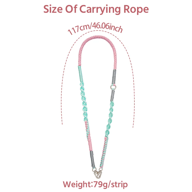 Wholesale Long Cross-body Neck Mobile Phone Lanyard Hand-woven Bag Straps Ins Girls Colorful Mobile Phone Chain Pack of 50 - Image 2