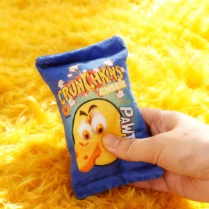 Cotton Potato Chip Cat Toy with Catnip Automatic Interactive Crinkle Sound Toy for Teething and Entertainment Pack of 5