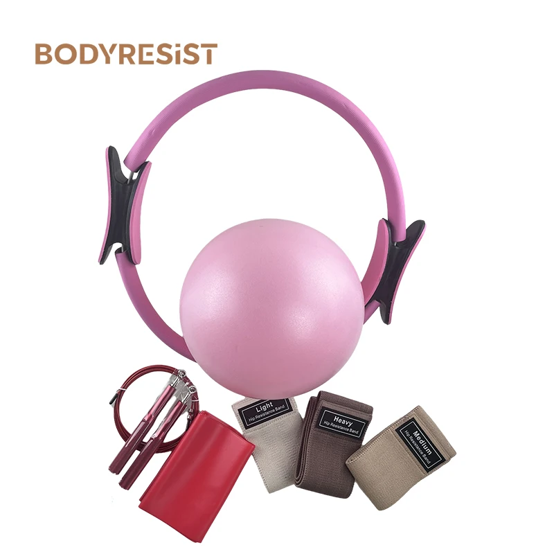 Eco Friendly Home Exercise Gym Equipment 5 Pilates Ring Set Fitness Balance Training Yoga Ball Pilates Ball