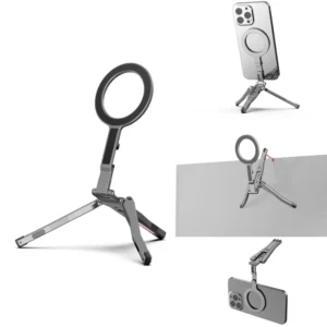 Magnetic Pocket Phone Tripod Foldable Compatible With Magsafe iPhone 16/15/14/13/12 Plus Pro Max Mini Phone Mount Desk Stand
