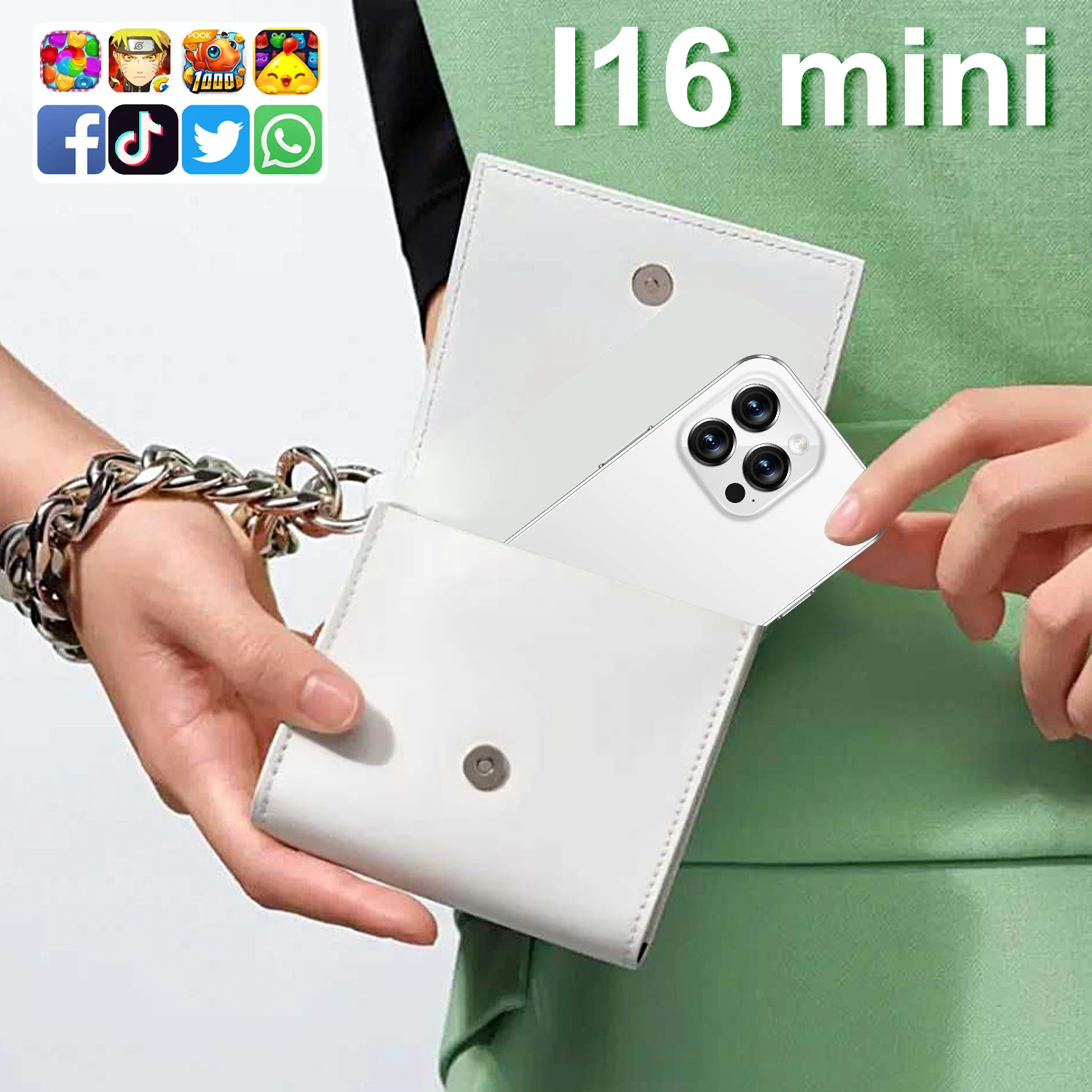 Best-selling Product Wholesale Mini Mobile Phone I16 4G/64GB 2500mAh Dual-camera Mini Smart Phone 4-inch IPS Screen Android - Image 2