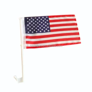 Factory Wholesale Customized Car Flags Handheld Polyester National Flags for Outdoor Activities Fiberglass Pennant Pack of 25