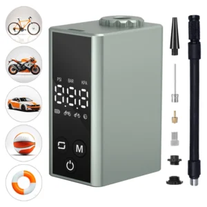 Wireless Speed Air Pump 150 Psi Smart Tire Inflator with Pressure Gauge Emergency LED Light Portable Electric Air Compressor