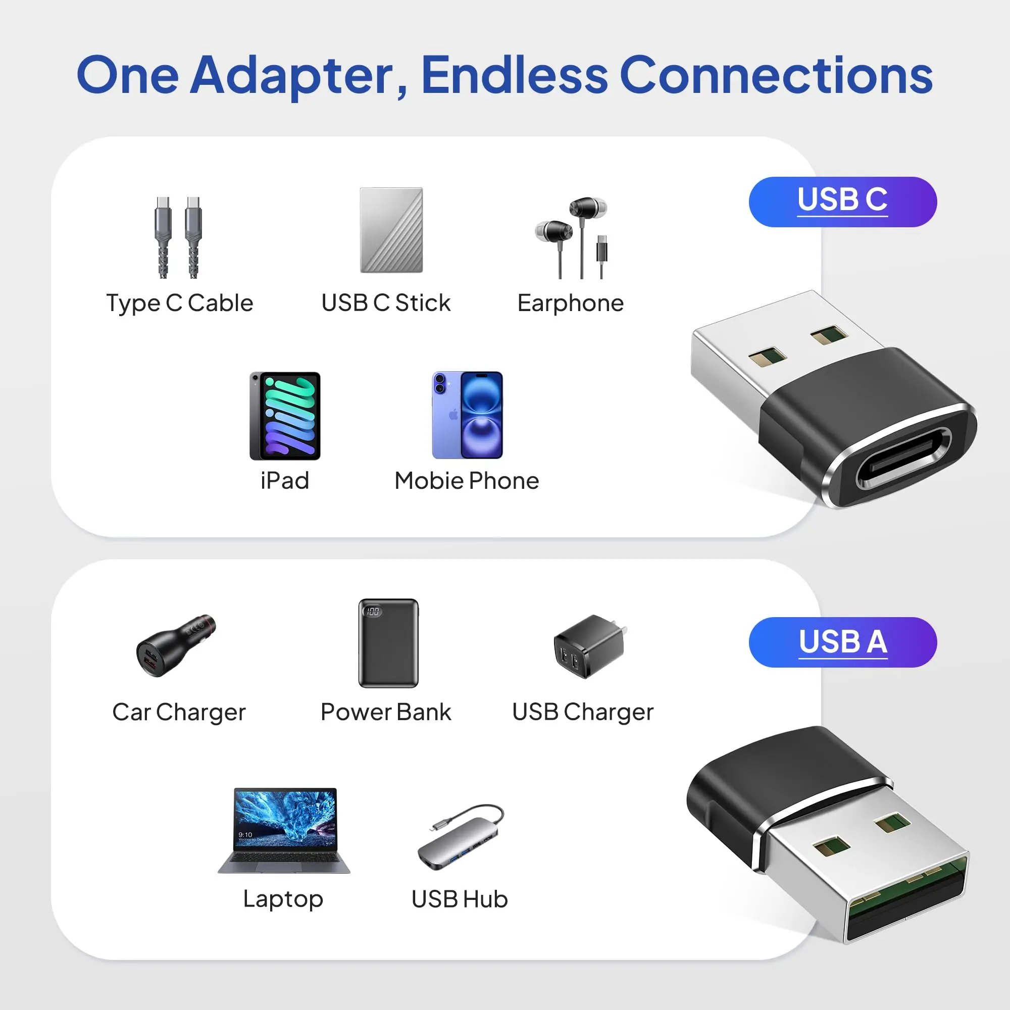 JILIAN USB to USB-C Adapter Aluminum Alloy DC Output Car Charger for Laptop Mobile Phone LED - Image 4