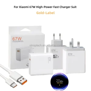 Wholesale  for Mi Turbo Charge 67W 120W Charger Plug EU US UK Fast Charging Power Adapter 6A Type C Cable Pack of 5