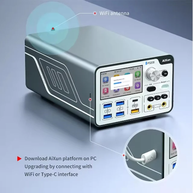 Aixun P3208 320W Intelligent Regulated Power Supply for Mobile Phone Repair Motherboard Battery Testing One-click Power-on Tool - Image 4