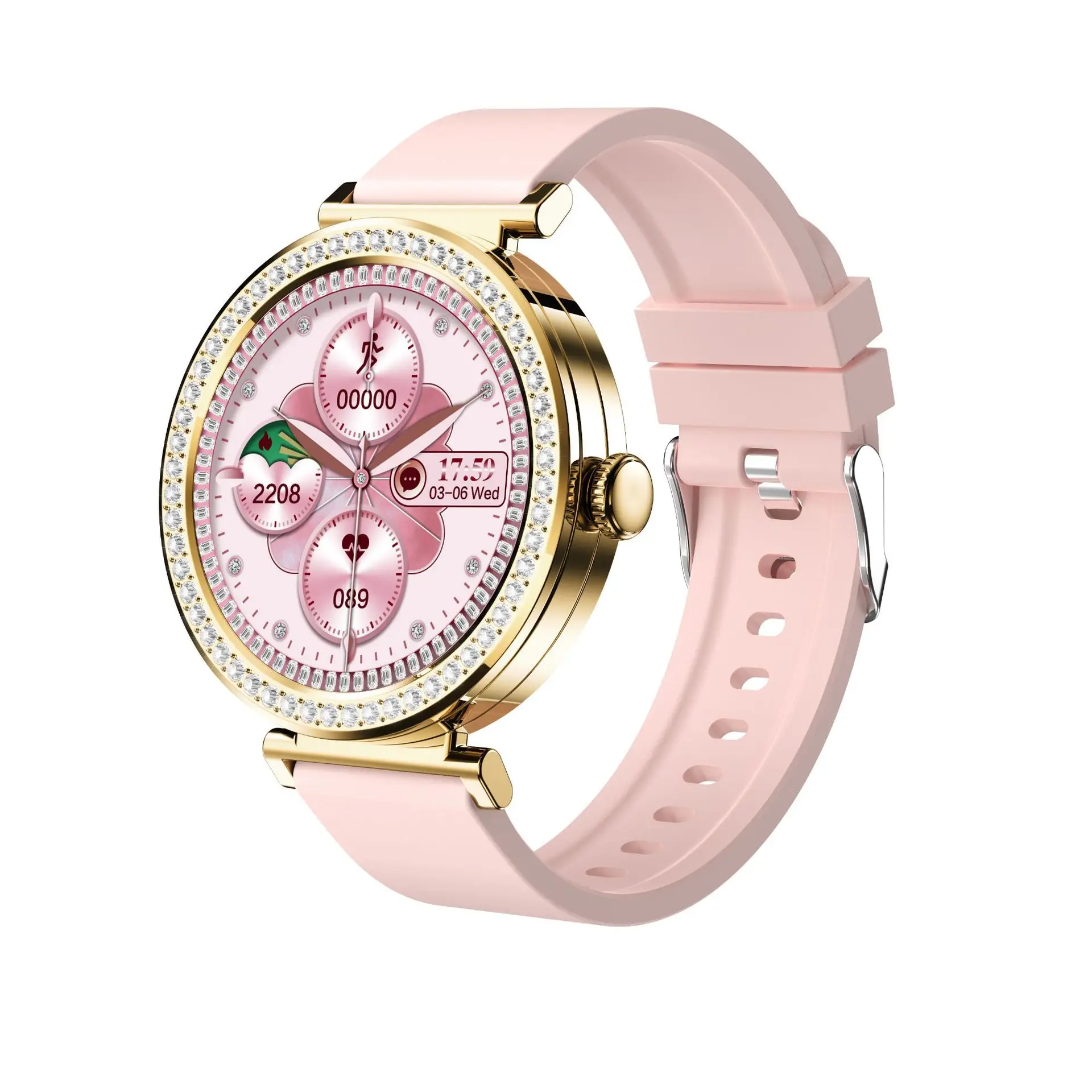 M10 Pro Smartwatch Silicon Metal Straps Smart Bracelet Gold Silver Sport Smart Watches for Lady Women Pack of 7 - Image 4