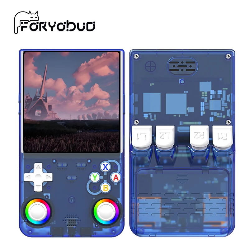 R36 Ultra Host Portable Retro Gaming 4-inch IPS Screen Handheld Game Simulator Handheld Video Player 64G 128G 20000+Games