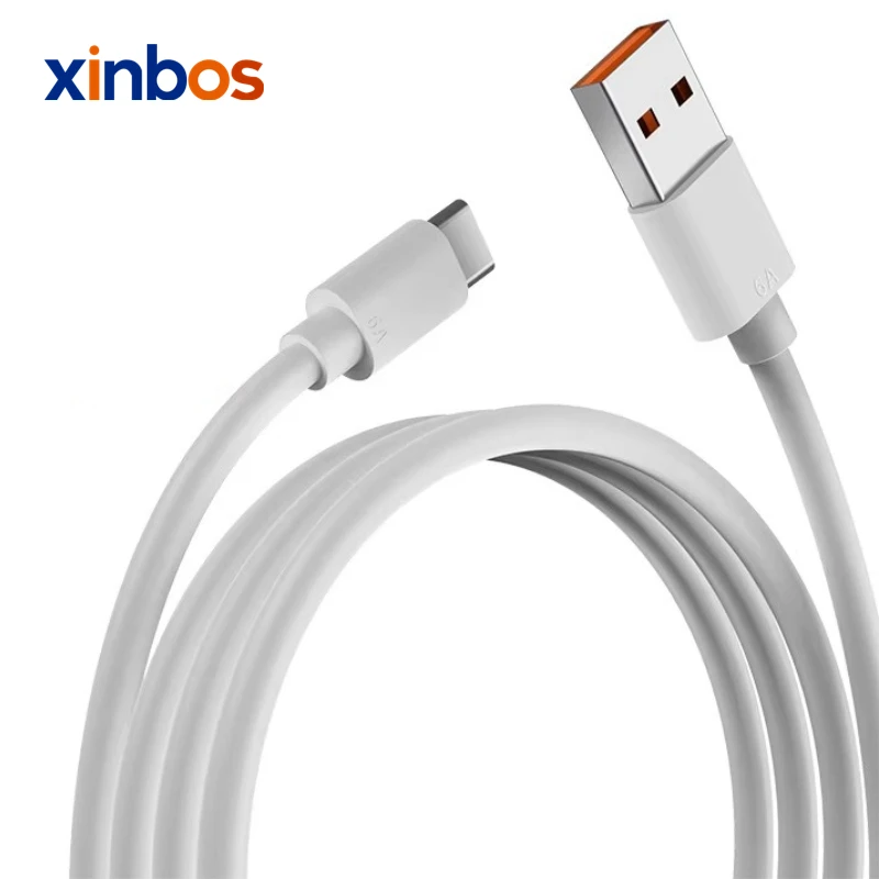 1M Super Charger USB Cable for Mobile Phones Fast Charging Data for Huawei Xiaomi Android Charger 6A Fast Charge Cable Pack of 2