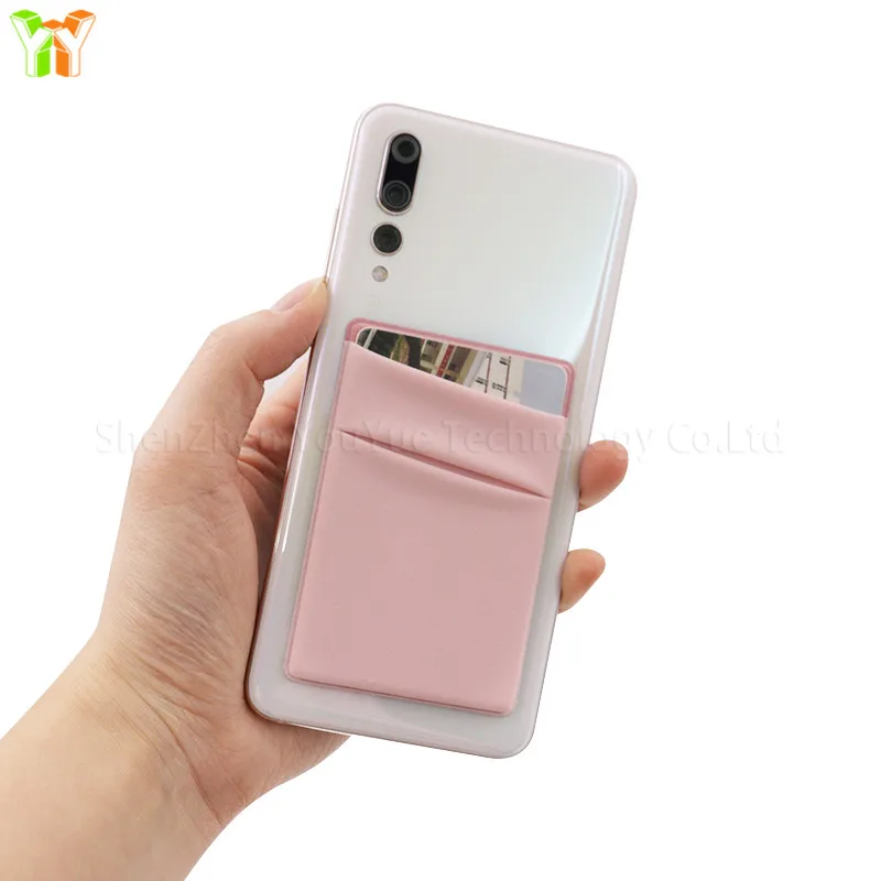 Phone Card Holder Stretchy Lycra Mobile Phone Wallet Pocket Phone Back Credit Card Case Pouch Sleeve - Image 2