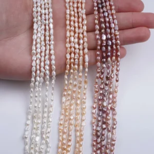 Big Promotion AA Grade 4-5mm Natural Color Loose Baroque Pearl for DIY Pack of 2