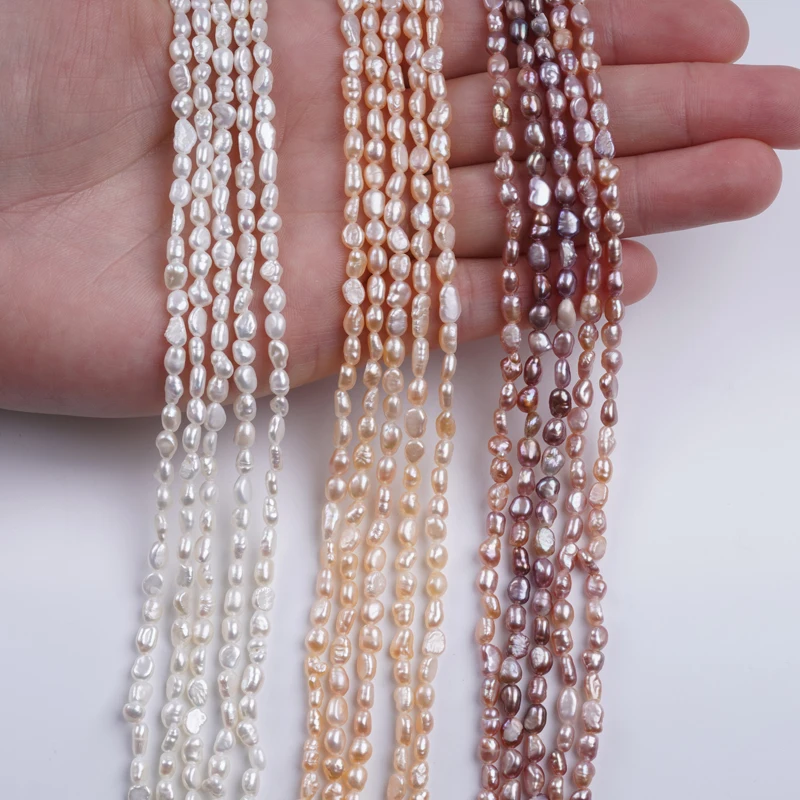 Big Promotion AA Grade 4-5mm Natural Color Loose Baroque Pearl for DIY Pack of 2