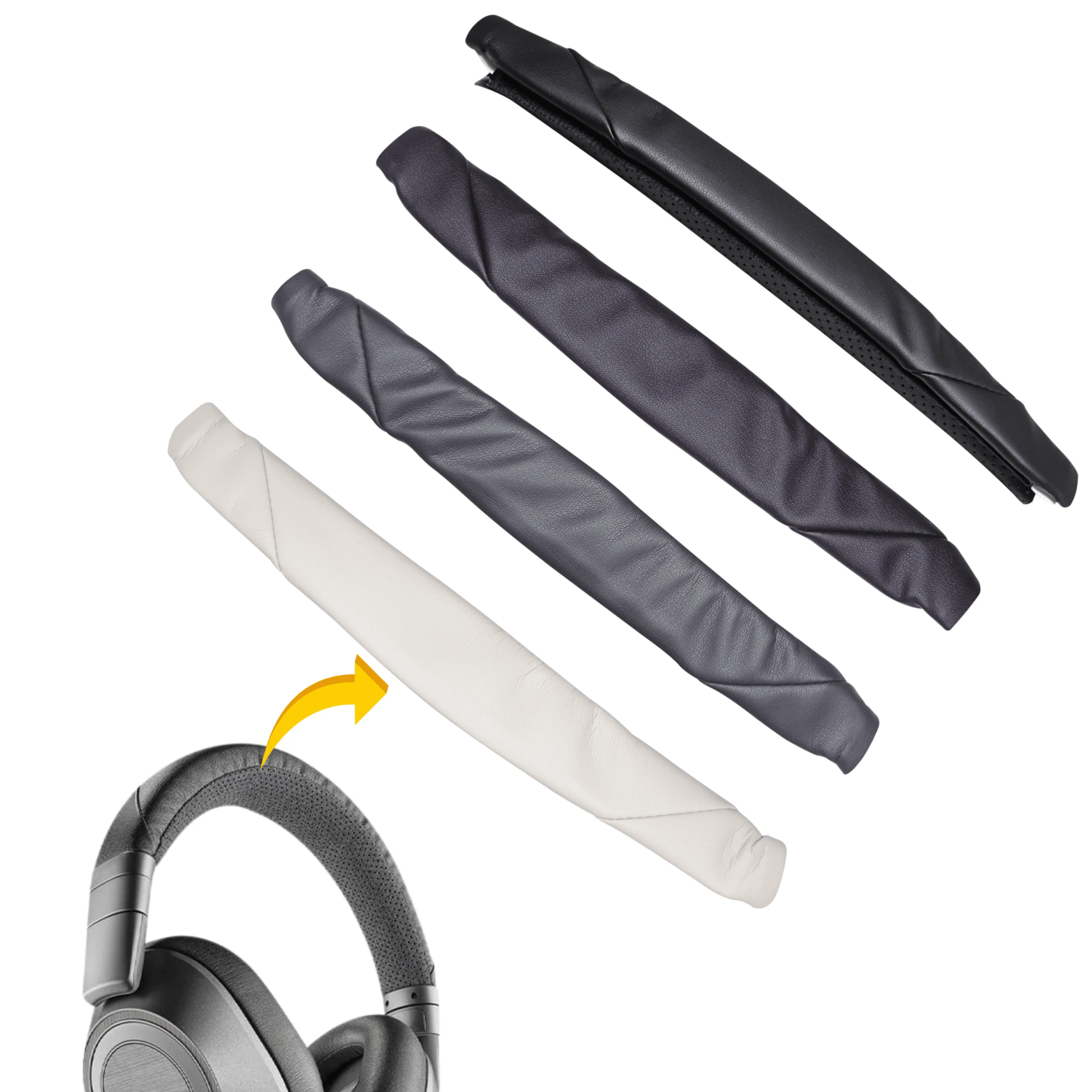 CORBORS Protein Leather Headband Cover for Plantronics BackBeat Pro 1/2 Voyager 8200 UC Headphones Replacement Headstrap Pad