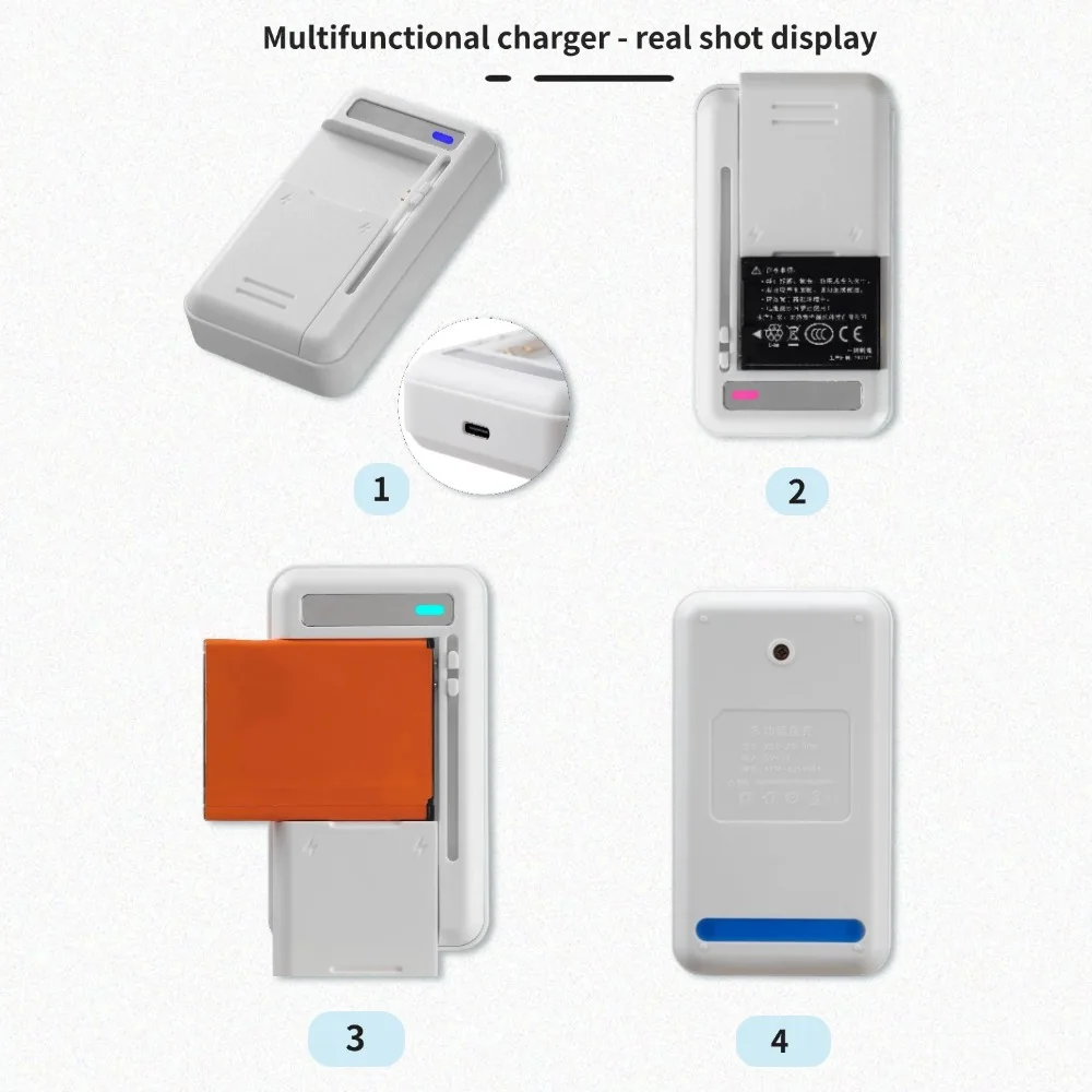 Portable 5000mAh Lithium-Ion Battery Charger Type-C Interface 5V/1A Multifunction Universal Electric Device for Camera DC Port - Image 2