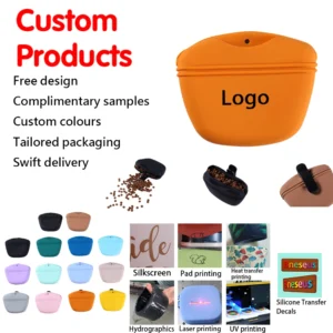 Factory-direct Silicone Dog Training Treat Waist Pouch, Pet Travel Bag with Magnetic Opening