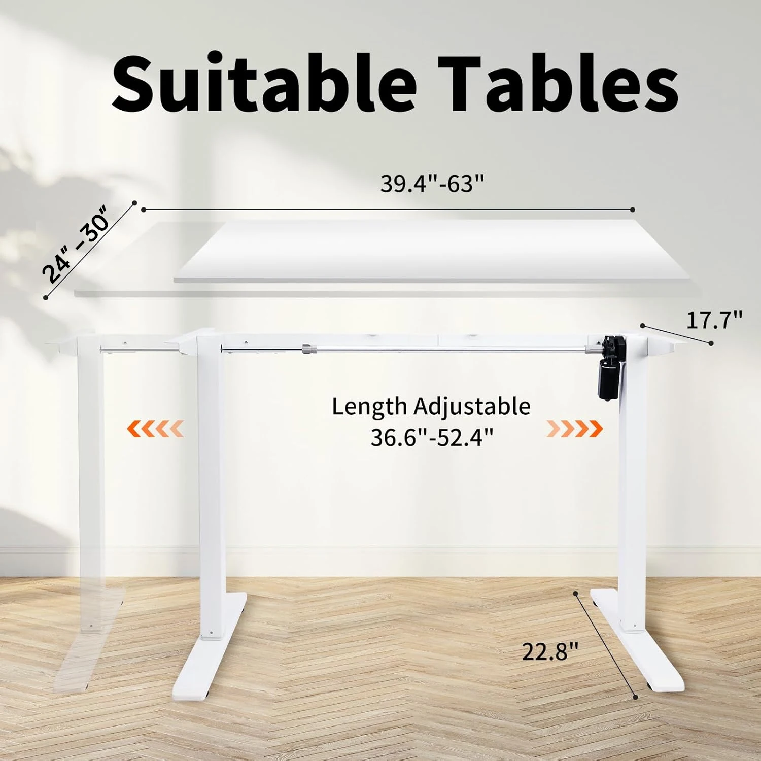 Modern Minimalist Luxury Single Motor Electric Stainless Steel Commercial-Grade Stand-Up Desk Adjustable Height Home Office - Image 3