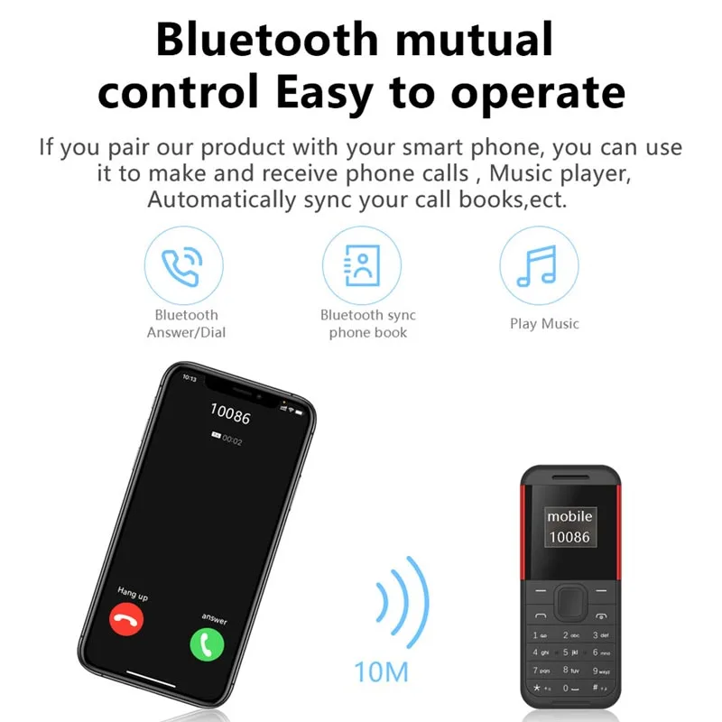 BM222 Super Mini Mobile Phone Ultra Lightweight Portable Keyboard None Camera Dual Sim Global Version GSM Bluetooth Small Phone Pack of 10 - Image 4