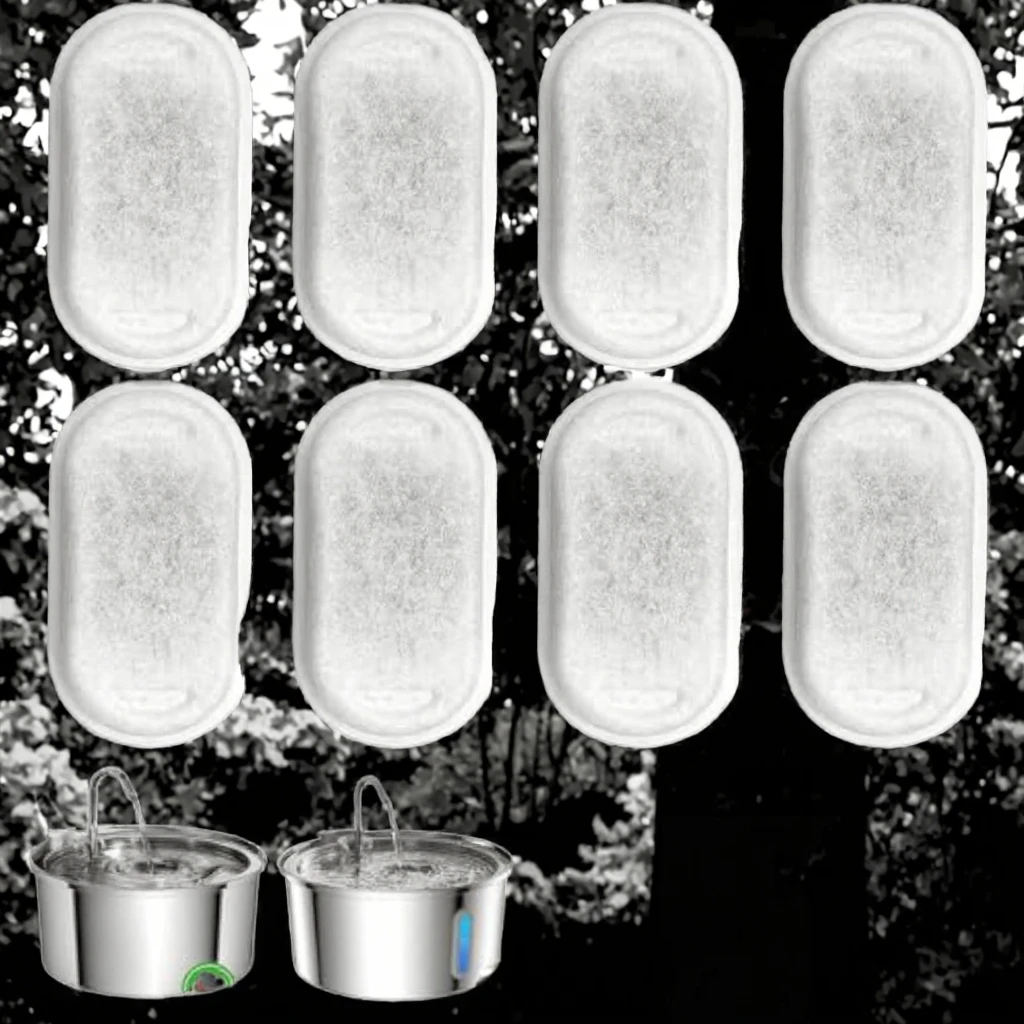 Eco-Friendly Small Animal Automatic Cat Water Dispenser Filters Replacement Sponges Pet Bowls & Feeders Pack of 10 - Image 2