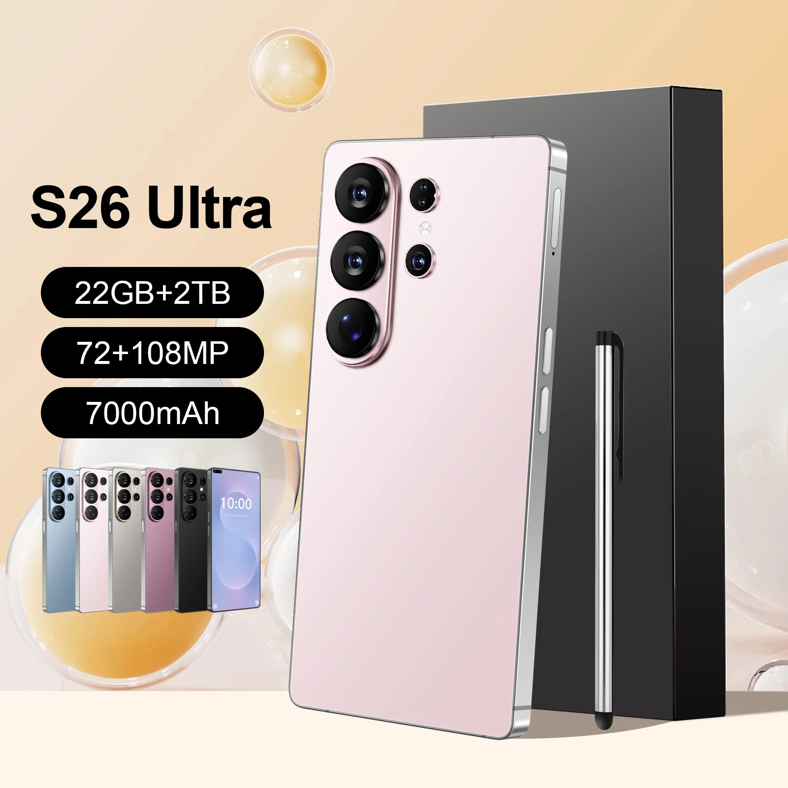 Large Memory S26 with HD Clear Screen Display Android Operation System 16+1TB Global 5G French Cell Phones New Trends in - Image 3