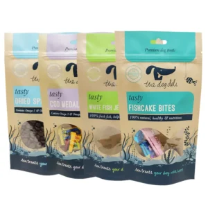 Pet Food Packaging Zip Lock Bag Stand up Pouch Kraft Paper Bag With clear Window Pack of 200