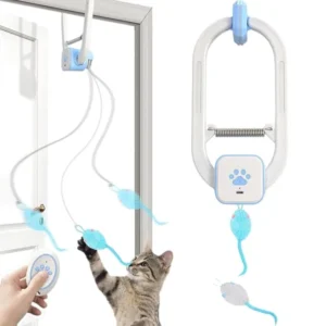 Wireless Automatic Control Luxury Modern Cat Hanging Toys Interactive Teasing Durable Elastic Rope Ball Pack of 5
