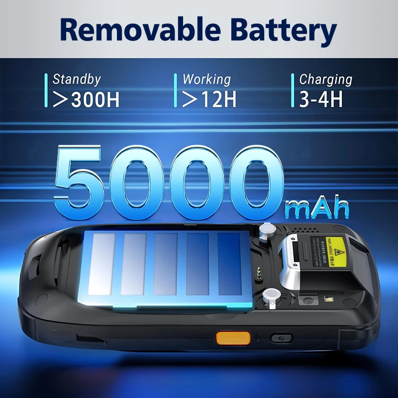 Hand Terminal Rugged PDA Android 11 GMS Barcode Scanner 4 Inch Screen 4+64 5000mAh Battery GPS 1D/2D/QR Inventory Scanner - Image 4