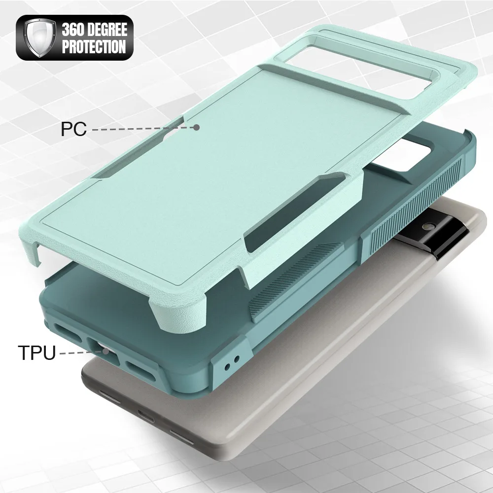 Shockproof Hybrid 2 in 1 Case Full protection for google Pixel 8 Pro 6A 6 Pro case Anti-scratch and Anti-slip Pack of 20 - Image 3