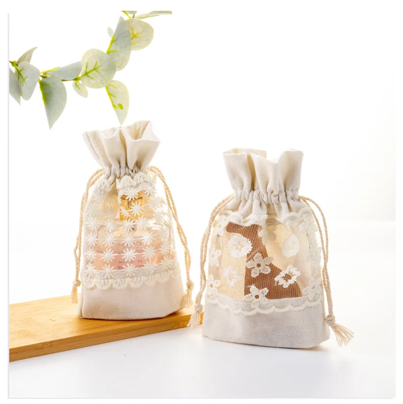 Custom Pattern Durable Birthday Gift Present Drawstring Bag Small Storage Bag with Double Drawstrings Pack of 50 - Image 3